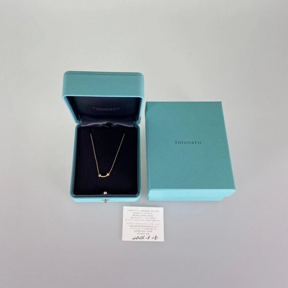 TIFFANY&Co. T Smile mini Rose gold Necklace - Picture 9 of 14